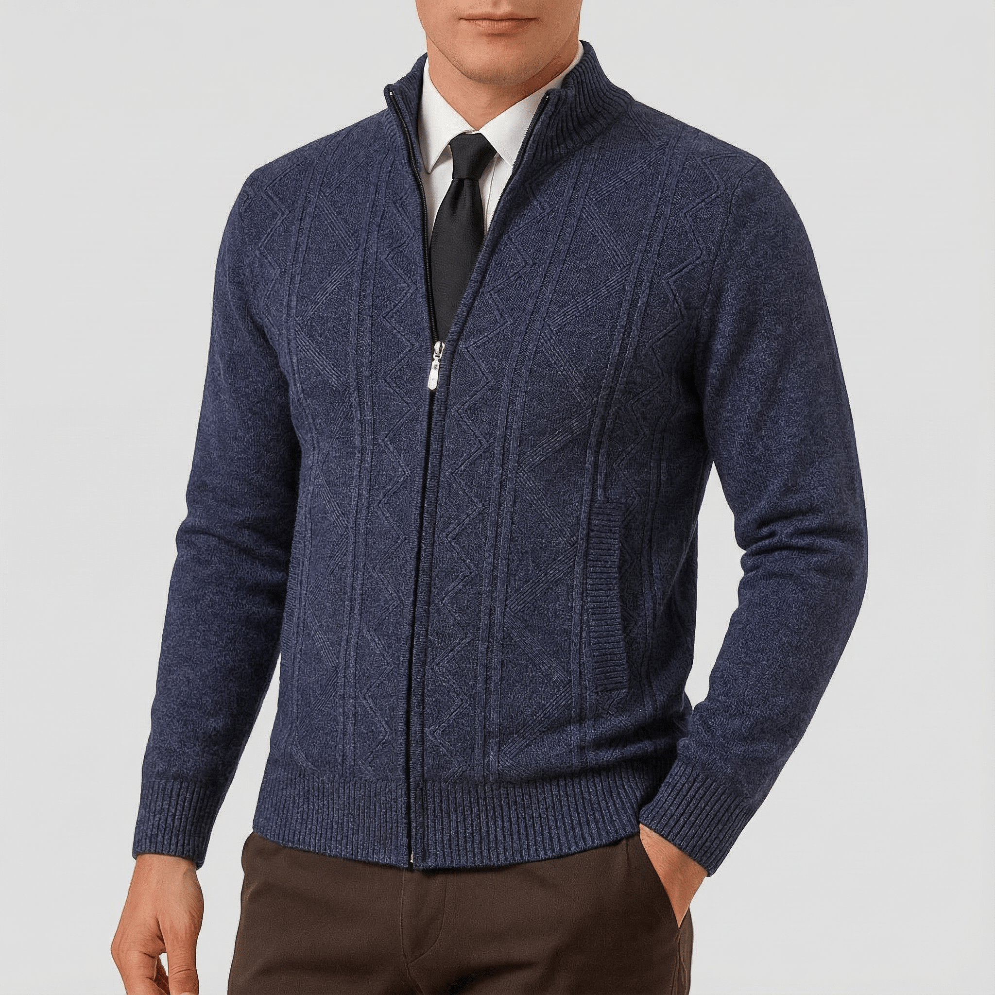 Declan | Zip-Up Cardigan Sweater
