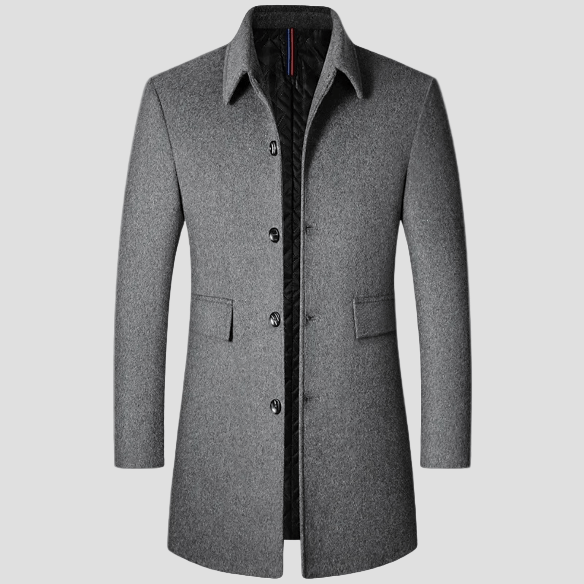 Alder | Elegant Long Wool Blend Coat for Men