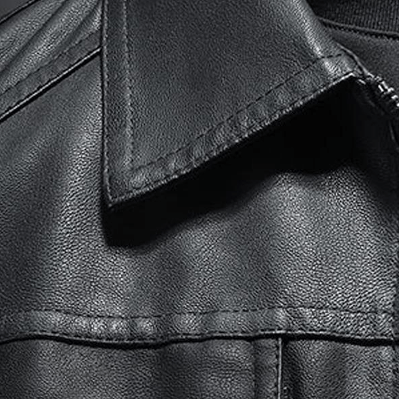 Dylan | Lapel Leather Biker Jacket