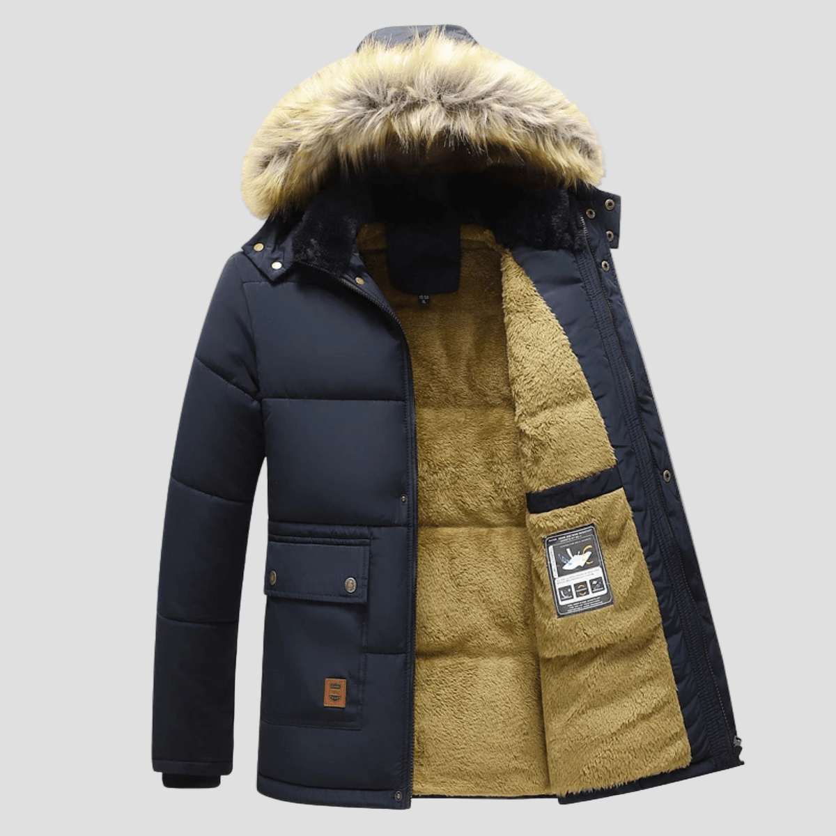 Cremont | Warm Hooded Parka Jacket with Fur Collar