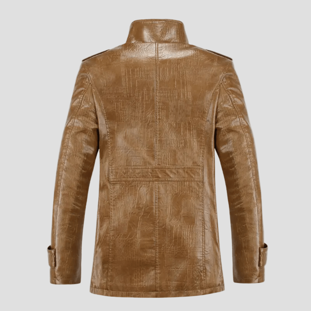 Lansbury | Leather Jacket with Fleece Lining and Stand Collar