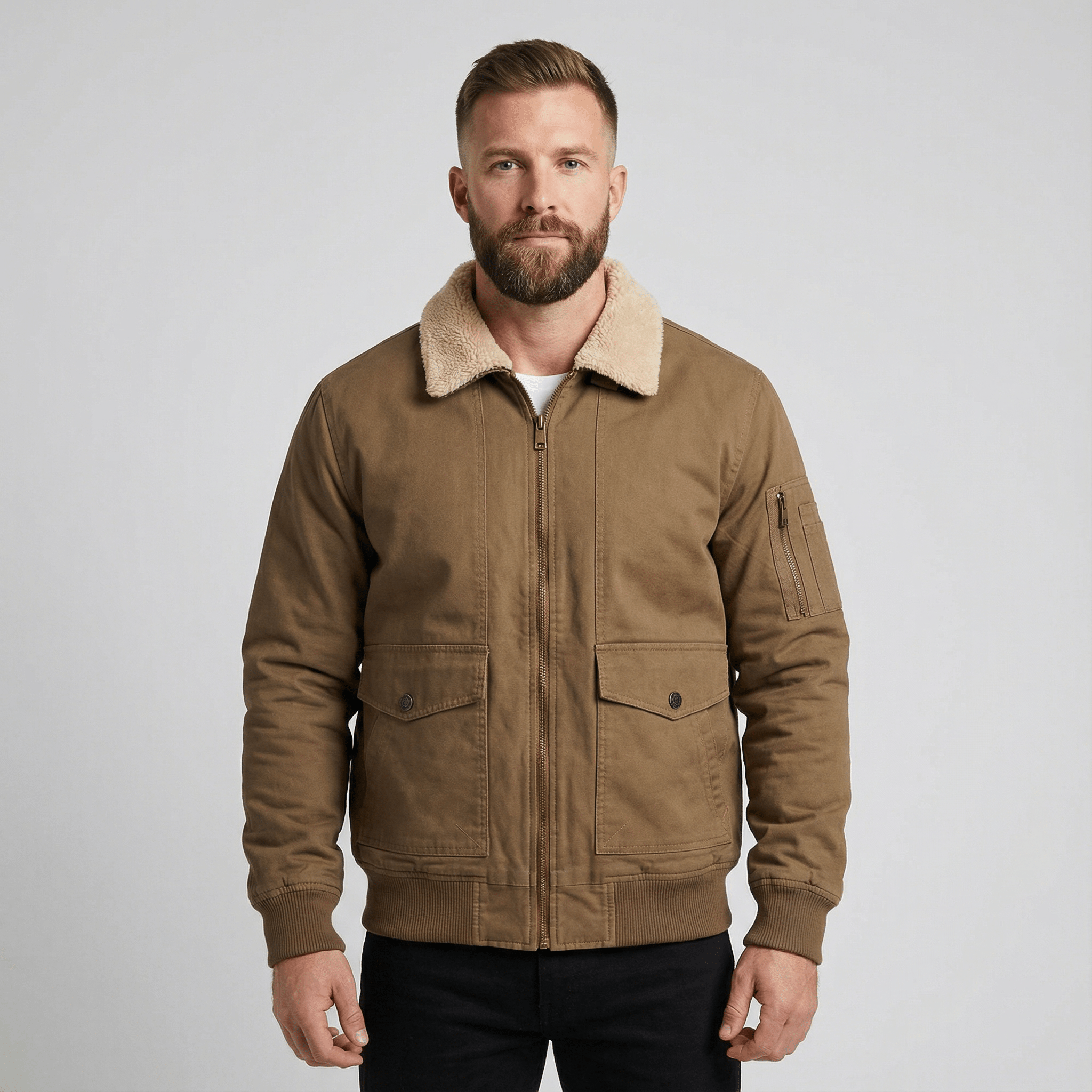 Langley | Fleece Lined Bomber Jacket for Men