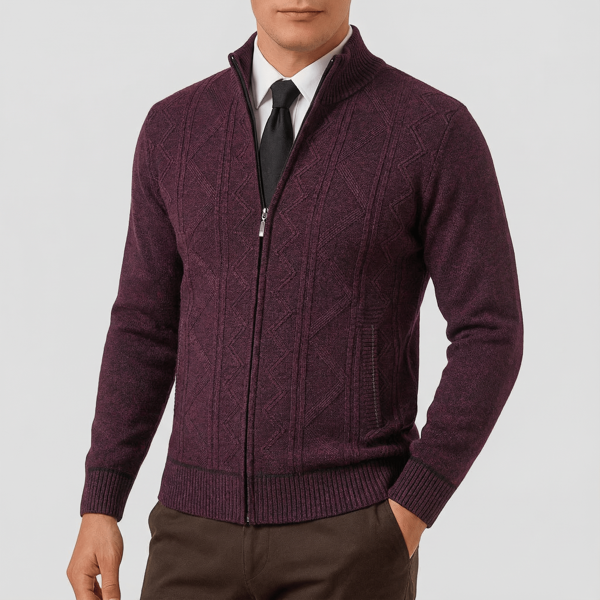 Declan | Zip-Up Cardigan Sweater