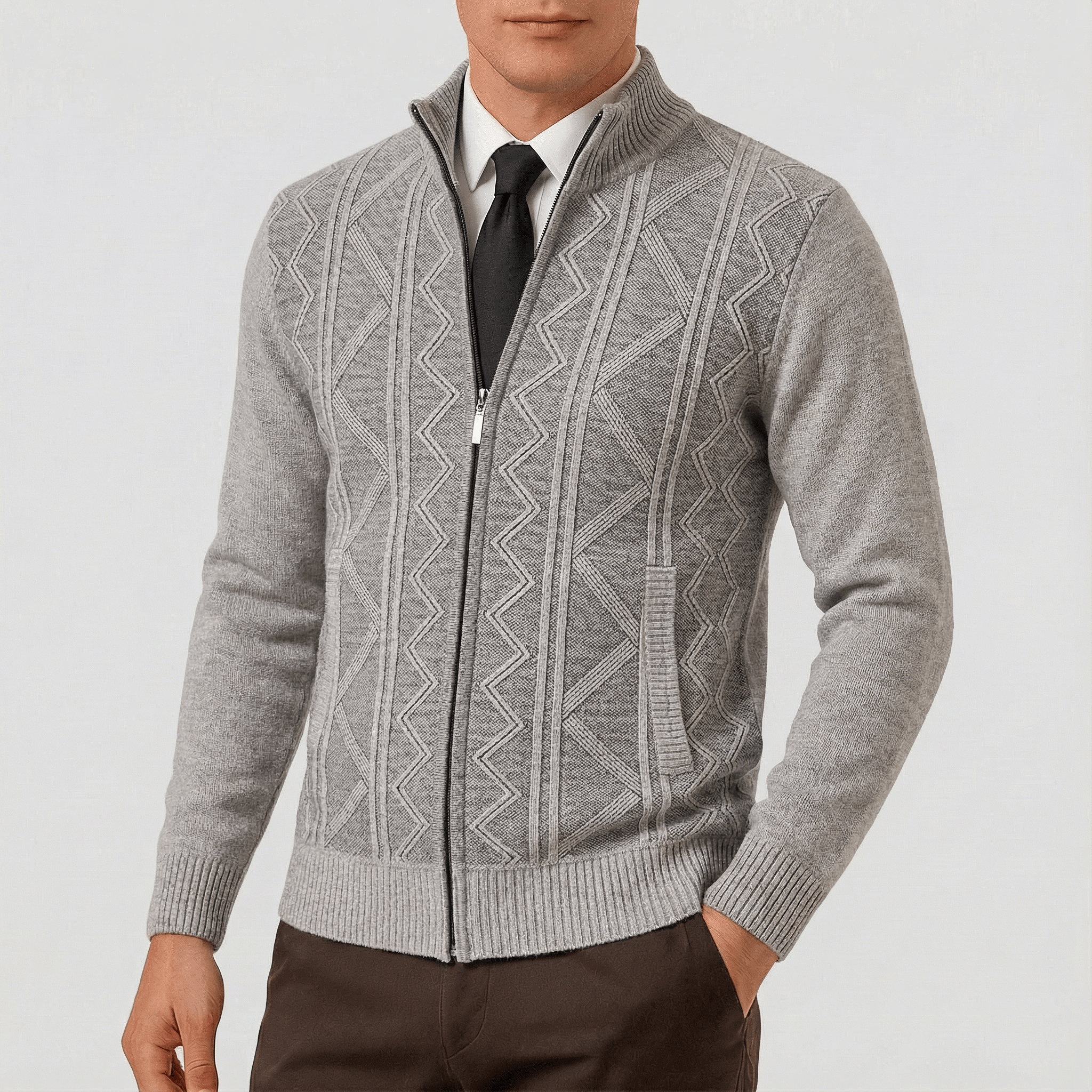 Declan | Zip-Up Cardigan Sweater