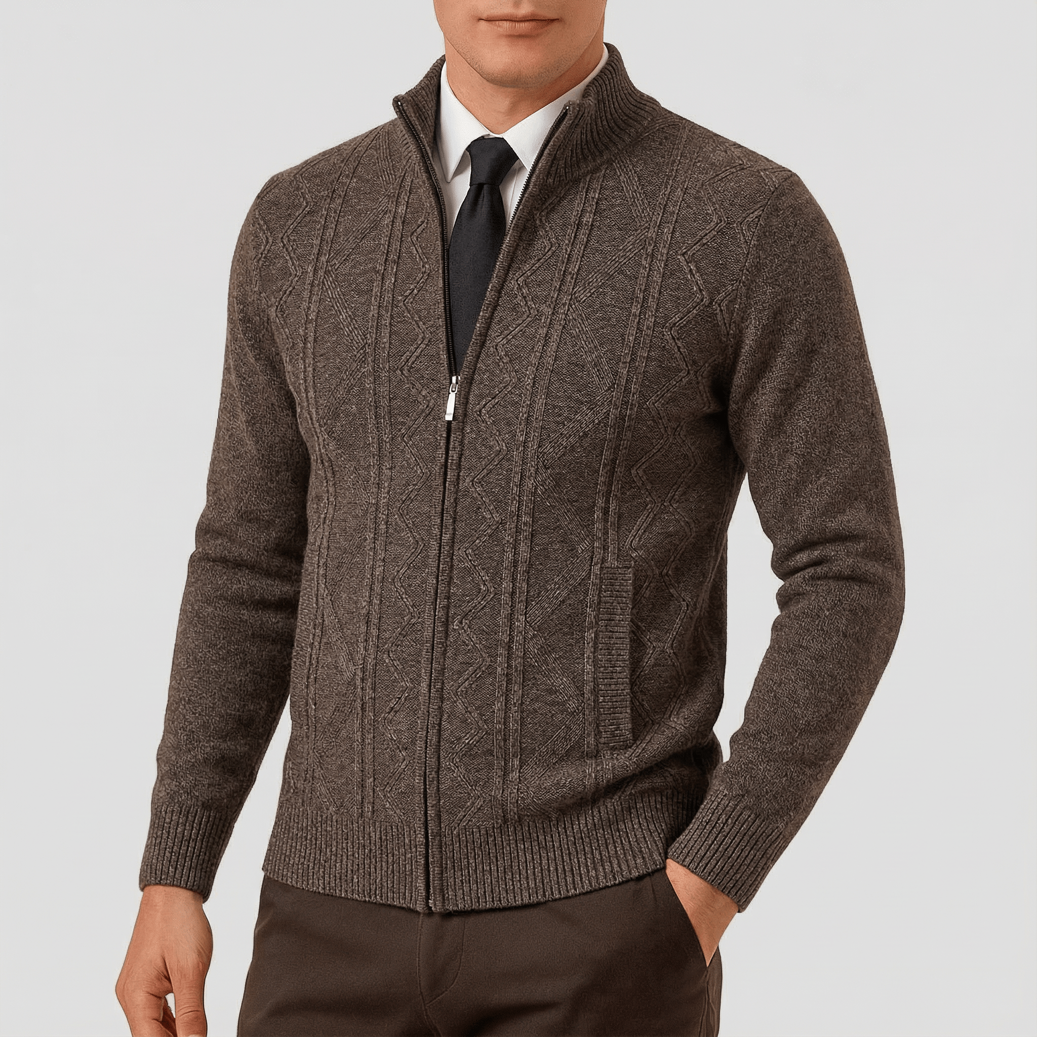 Declan | Zip-Up Cardigan Sweater