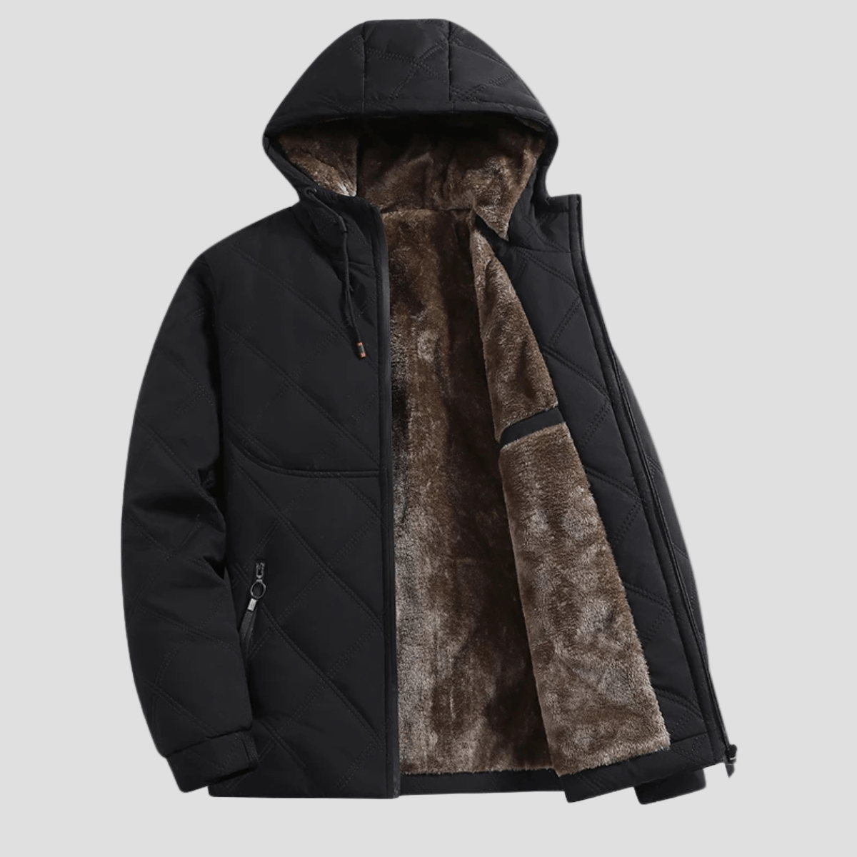 Colebrook | Hooded Quilted Fleece Lined Winter Jacket