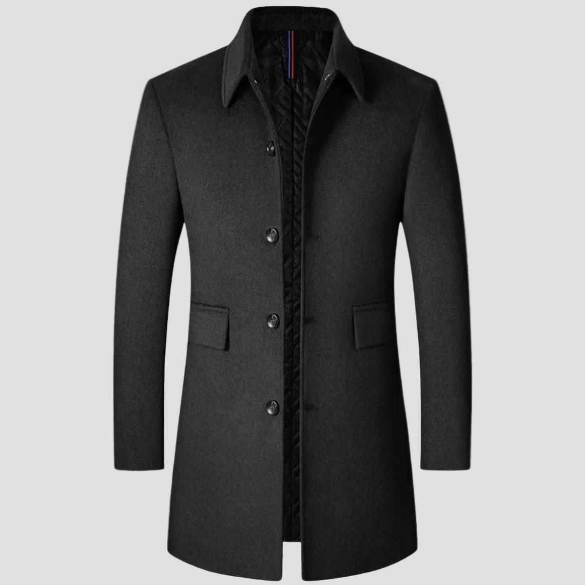 Alder | Elegant Long Wool Blend Coat for Men