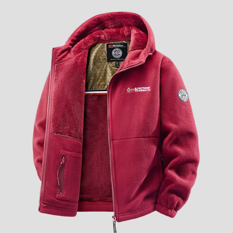 Heavyweight Sherpa-Lined Fleece Jacket