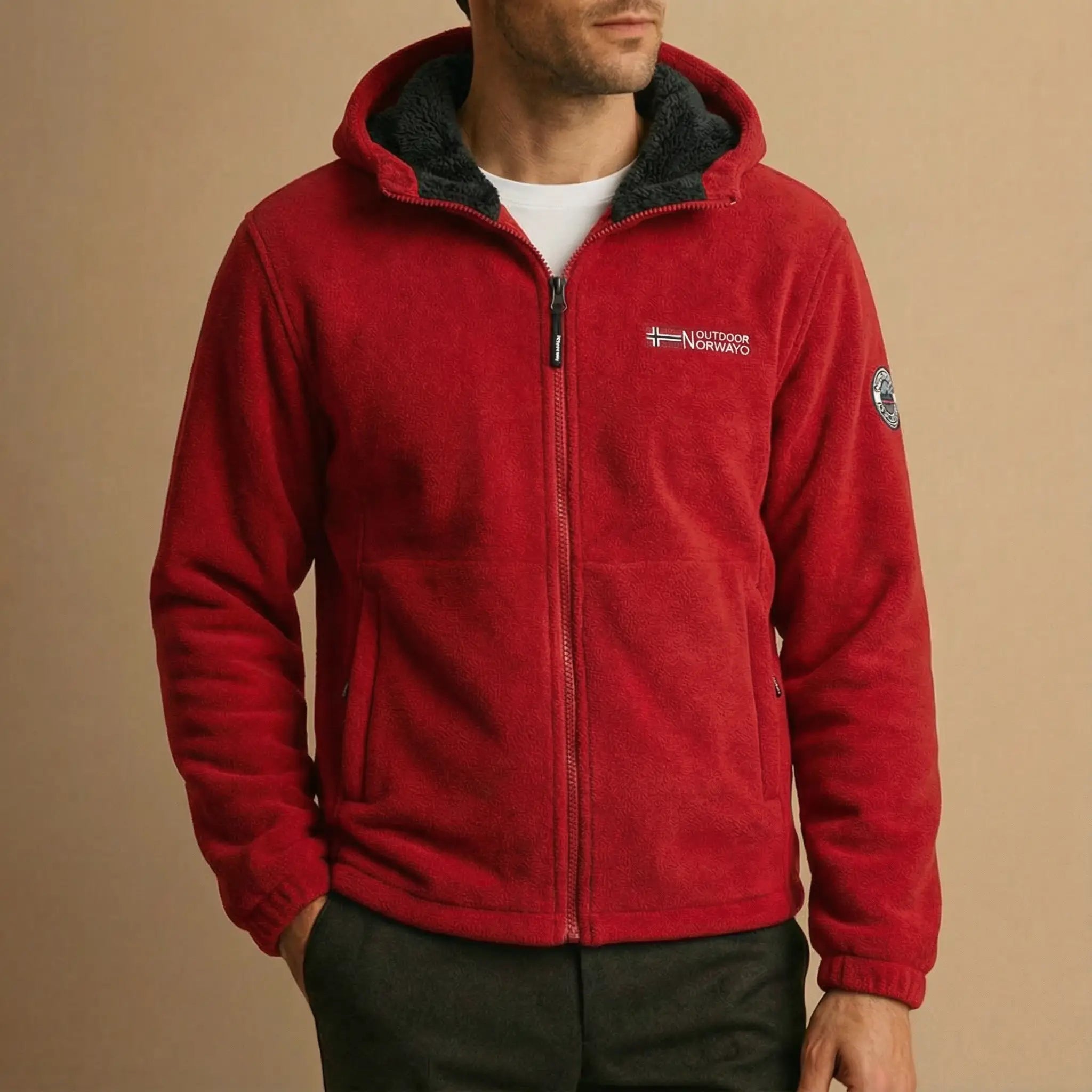 Heavyweight Sherpa-Lined Fleece Jacket